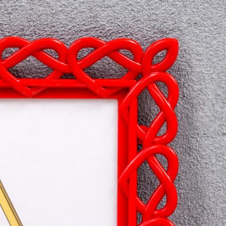 Photo frame plastic L-7 10x15 cm red (plastic screen)-1