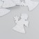 Decor "Angel" silver 5 cm set 10 pcs foam glitter