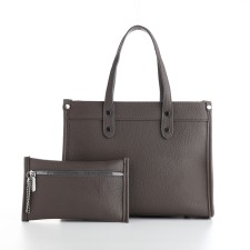 Women's bag with lightning, Textura, average size, brown color