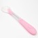 A spoon for nursery for feeding silicone, from 5 months, pink color