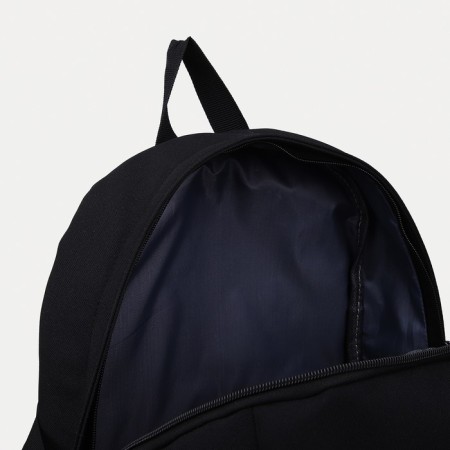 Youth backpack from textiles, 2 pockets, black color-3