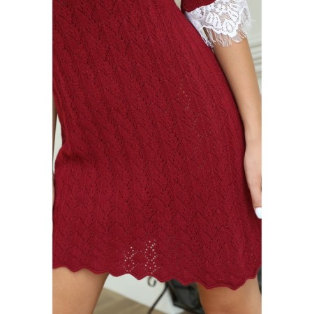 Female dress, size 50, burgundy color-9