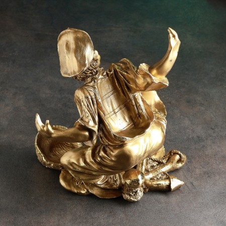 A stand for a bottle "Sailor with a basket" for two bottles of 34x28x23 cm, bronze with gilding-6