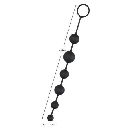 Anal chain Black Velvets, D-3.9, black-2