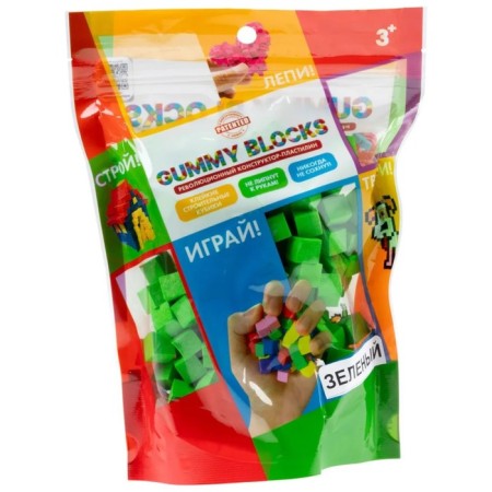 Designer - Gummy Blocks plasticine, green-2