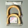 Handles for the bag are wooden, with half rings, 10.3 × 8 cm, 2 pcs, beige/silver color