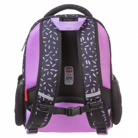 Frame backpack 38 x 29 x 12.5 cm, Hatber Ergonomic Light "Milashka Corgi", Pink/Black NRK71013-3