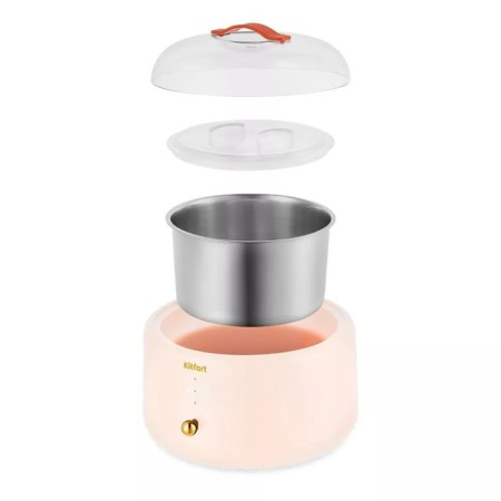 Yogurtnitsa KitFort KT-6081-2, 15 W, 1000 ml, 1 container, stainless steel, timer, pink-3
