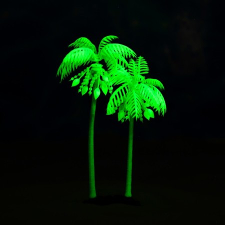 The artificial aquarium "palm tree", luminous, 18 cm, green-4