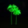 The artificial aquarium "palm tree", luminous, 18 cm, green