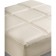 Baric stool Khurkroks Metal/Ecokuzha, gray/beige 36x36x81 cm