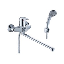 Rossinka T40-32 bathtub mixer, with a flat surge 350 mm, chrome