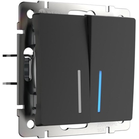 Two-clavy passage circuit breaker WL08-SW-2G-2W-LOD, Black color-1