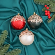 Set of balls plastic D-8 cm, 3 pcs 