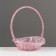 Wicker basket, D33x31/h11/h8/hh40/b22, pink, willow