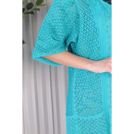 Cardigan female, size 42, green color-13