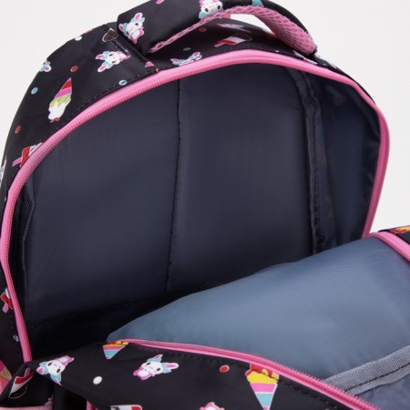 A backpack, a lightning department, 2 outer pockets, 2 side pockets, black color-3