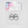 The half -ring for bags is double, d = 15 mm, thickness - 1 mm, 2 pcs, silver color