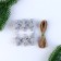 Brongs for the decor "Snowflakes" silver, 6 pcs.