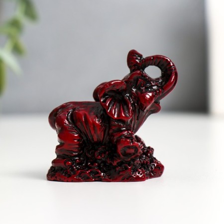NECKE "Elephants of Happiness" dark red set 6 pieces 4.5x3x4 cm-4