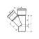 The sewer's tee Ostendorf ht htea, internal, d = 50 mm, 67 ° 112300