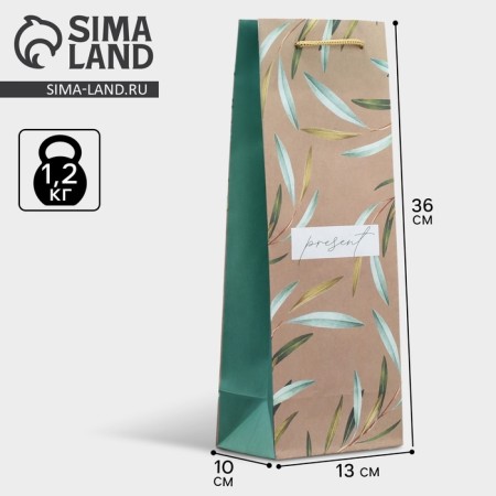 Gift package for a bottle, packaging, Present, 36 x 13 x 10 cm