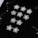 Knitted elements "flowers", d = 3.5 cm, 10 pcs, white color