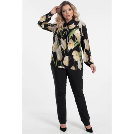 Female shirt, size 52, black color-4