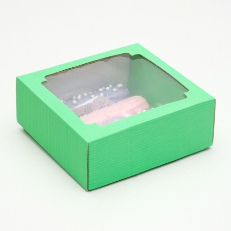 Box the team, cover is, with a window, mint, 14.5 x 14.5 x 6 cm-1