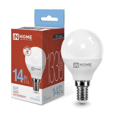 LED lamp In Home, E14, 14 W, 6500 K, glow cold white