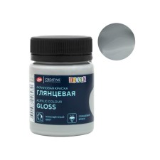 Acrylic glossy paint 50 ml, ZHK Decola, neutral gray, 2928825