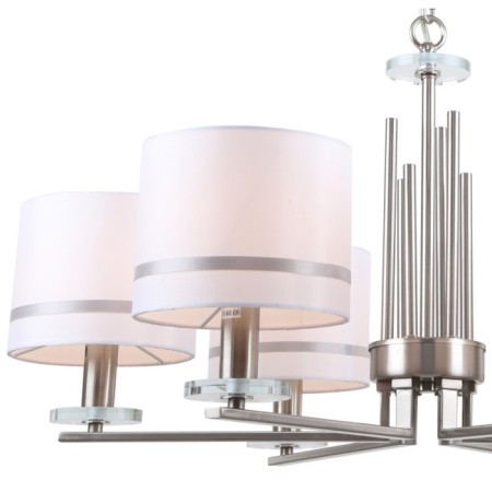 Suspended chandelier Chart 6x14 40w, size 73x73x40-81 cm, Nickel color-2