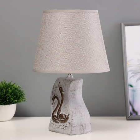 Table lamp "Swans" E14 40W gray 20x20x32cm-2
