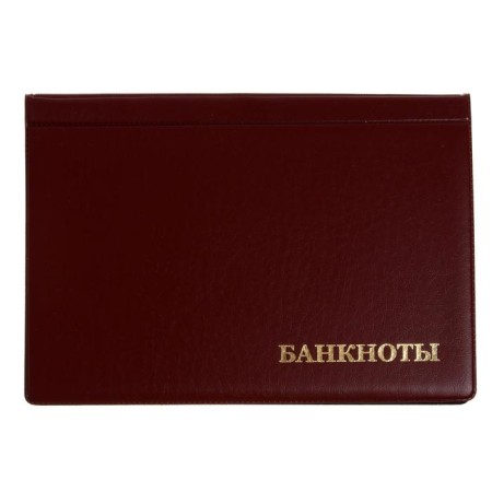 Album for Bon 125 x 185 mm Calligrata, 24 banknotes, PVC cover, burgundy