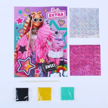 Set for children's creativity "Barbie" Application of sand and foil, 2 in 1, 17 × 23 cm-1