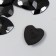 Decor for creativity plastic "Rhinestones Heart. Midnight" set 30 pcs 2.5x2.5 cm
