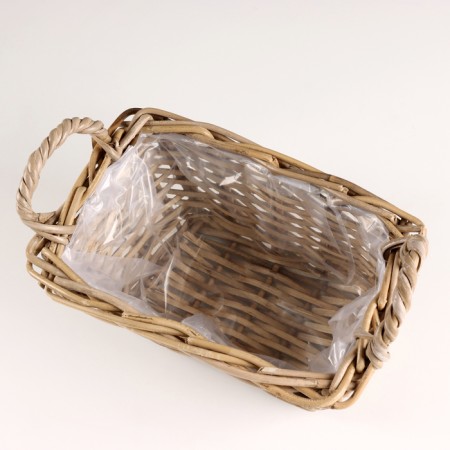 Wicker basket, 30x20xh15cm, natural, rattan-2