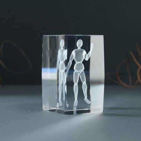 Souvenir glass rectangle "Schanter" 5x5x8 cm-2