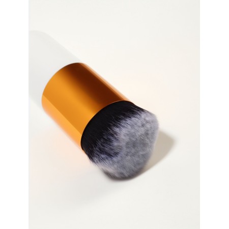 Brush d/makeup mini 10*3.5cm nylon/plastic white/gold bag QF-1