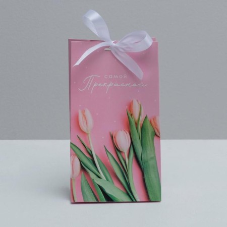 Gift package with a ribbon, packaging, "the most beautiful", 13 x 23 x 7 cm-1