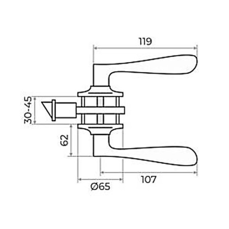Latch Marlok Zv2-03, latch, color gold-1