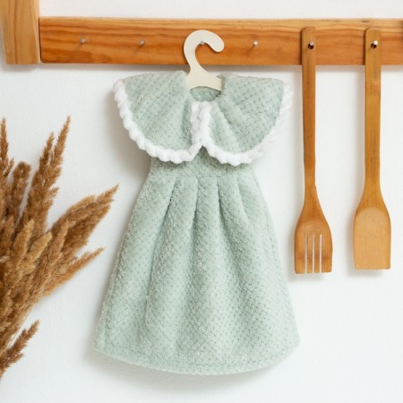 Ethel Kitchen towel "Dress" 25*32 cm, col. green, microfiber 100% p/e