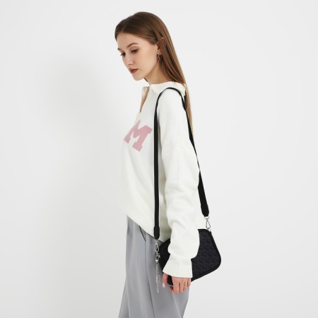Women's textile bag nk, 19x14x6 cm, black-8