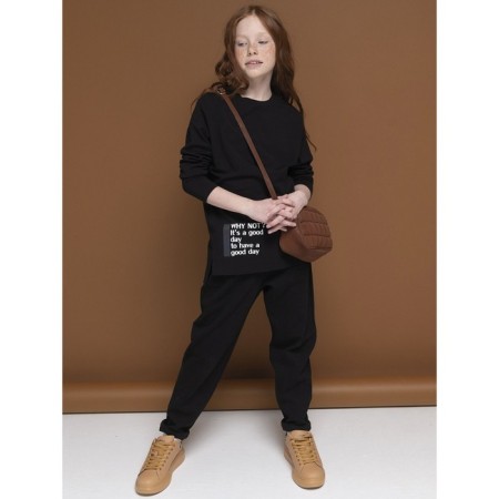 Jumper for girls, height 134 cm, black color-1