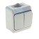 Schetode switch Sche Ba10-042c, 10 A, 2 keys, external, IP44, color gray color