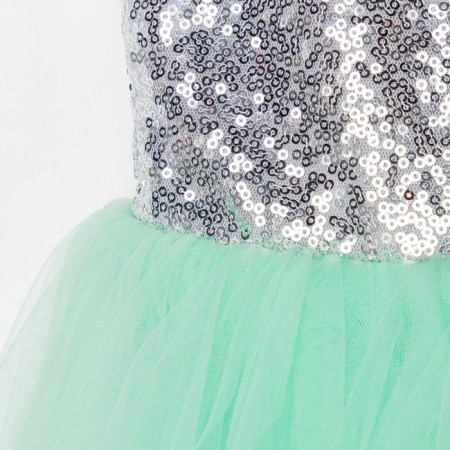 Dress children's elegant with sequins KAFTAN, p. 28 (86-92), green-10