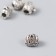 Bead for creativity Metal "Flower handbag" silver 1.2x1.1 cm