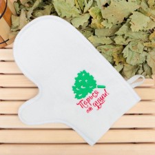 Mitten for a bathhouse with embroidery 