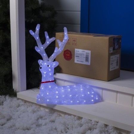 LED figure "Noble deer" 55 × 55 × 21 cm, acrylic, 96 LED, 8 modes, 24 V, glow of white-3