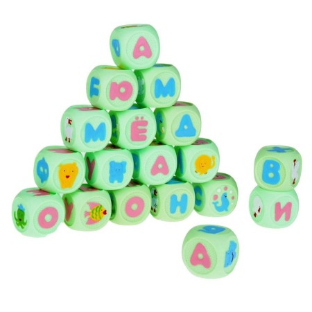 A set of rubber cubes "Fun ABC", 18 pieces-1